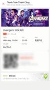 Ảnh 2 vé Endgame tại Bitextco suất 10h ngày 30.04