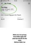 Ảnh PASS GẤP 2 VÉ XEM THE MEG NGÀY 10/8/2018