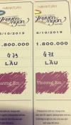 Ảnh CẦN NHƯỢNG LẠI CẶP VÉ LIỀN NHAU CỦA HÀ ANH TUẤN THƯƠNG EM 26/10