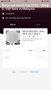 Ảnh Nhường lại một vé Vip QR code trận Việt Nam vs Malaysia ngày 10/10 sân Mỹ Đình