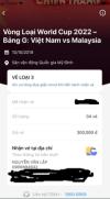 Ảnh Bán 2 cặp vé 300k vòng loại WC 10/10