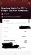 Ảnh Pass nhanh 2 cặp vé VIP loại 1 Việt Nam - Malay giá 5tr/cặp