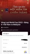 Ảnh 4 vé bóng đá loại 200k trận Việt Nam - Malaysia ngày 10/10