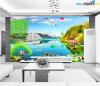 Ảnh Mua tranh dán tường 3d 5d tranh lụa kim tuyến