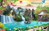 Ảnh Tranh lụa Kim tuyến lụa bóng 3d 5d
