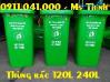 Ảnh Thùng rác 120 lít, thùng rác 240 lít, xe thu gom rác