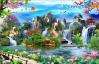 Ảnh Tranh dán tường phong cảnh sơn thuỷ hữu tình