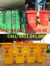 Ảnh Thùng rác 120l nắp kín 240l màu xanh lá lh 0911.041.000