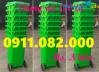 Ảnh Bán Thùng rác 120 lít 240 lít giá rẻ tại bình dương-Thùng rác nắp kín màu xanh- lh 0911082000