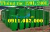 Ảnh Bán thùng rác 120 lít giá rẻ tại vĩnh long- thùng rác nhựa 2 bánh xe nắp kín-lh 0911082000