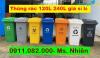 Ảnh Chuyên bán thùng rác giá rẻ tại kiên giang- thùng rác 120L 240L nắp kín 2 bánh xe- lh 0911082000