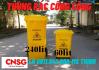 Ảnh Bán thùng rác công cộng, thùng rác nhựa màu xanh, thùng rác nắp kín