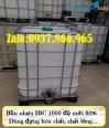 Ảnh Thùng 1000l có khung thép, bồn nuôi cá, bồn chứa dung dịch lỏng, bồn hóa chất, bồn đựng nước công trinh