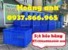 Ảnh Sọt 26 bánh xe,sóng nhựa hở HS 015, sọt nhựa có bánh xe kéo hàng, sọt nhựa kích thước lớn kéo hàng
