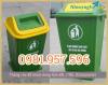 Ảnh Thùng rác nhựa Composite, thùng rác 60L, thùng rác nắp lật