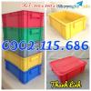 Ảnh Thùng nhựa B4, thùng nhựa đặc B4, thùng nhựa, thùng nhựa có nắp, thùng nhựa đựng đồ, sóng bít B4.