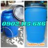 Ảnh Phuy nhựa nắp mở, phuy 220 lít nắp mở, phuy nhựa cũ, phi nhựa, thùng phuy nhựa đựng hóa chất, thùng phuy đựng thực phẩm, phuy 220 lít nắp mở.