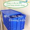 Ảnh Mua thùng nhựa đặc màu xanh ở đâu, thùng nhựa cao 39, khay nhựa có nắp đậy
