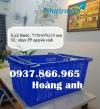 Ảnh Sọt nhựa đựng hàng có quai sắt, sọt nhựa, sóng nhựa hở,  sóng nhựa rỗng đựng hoa quả