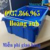 Ảnh Thùng nhựa A2 (sóng nhựa bít), khay chứa đồ, sóng nhựa có quai xách tiện lợi, thùng nhựa dùng trong công nghiệp nặng