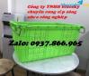 Ảnh Sọt quai sắt hai đầu, sọt đựng hàng nông sản, sọt đựng rau củ trong nhà hàng, sọt nhựa rỗng HS011