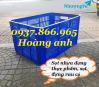 Ảnh Sọt nhựa công nghiệp dùng kho lạnh, sọt nhựa rỗng, sóng nhựa hở, sọt nhưa cao 31 đựng rau củ