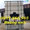 Ảnh Bồn nhựa có khung thép có van xả dưới đấy, bồn nhựa 1000l, thùng nhựa đựng hóa chất 1000l