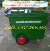 Ảnh Thùng rác tại hà nội,thùng rác composite, thùng rác công nghiệp, xe gom rác 660l composite