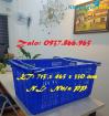 Ảnh Sóng hở có quai sắt HS 011, sọt nhựa đựng thực phẩm tươi sống trong lò mổ, sóng nhựa có quai sắt 2 đầu
