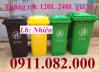 Ảnh Giảm giá thùng rác nắp kín tại vĩnh long, thùng rác 120l 240l 660l màu xanh giá rẻ- lh 0911082000