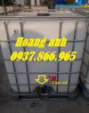 Ảnh BôÌn nhưÌ£a, bôÌn nhưÌ£a cuÌ 1000l đôÌ£ mơÌi cao, bôÌn 1000l coÌ khung theÌp bao quanh
