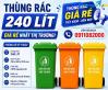 Ảnh Sỉ thùng rác nhựa, thùng rác 120L 240L 660L giá rẻ- giao hàng tận nơi- lh 0911082000