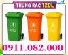 Ảnh Giá rẻ thùng rác môi trường 120L 240L- thùng rác màu xanh, cam- lh 0911.082.000