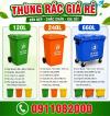 Ảnh Giới thiệu nơi bán thùng rác giá rẻ, thùng rác 120L 240L 660L giá tốt- lh 0911082000