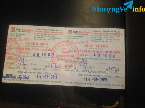 Ảnh Cần bán lại vé xe tết ngày 25/01/2019