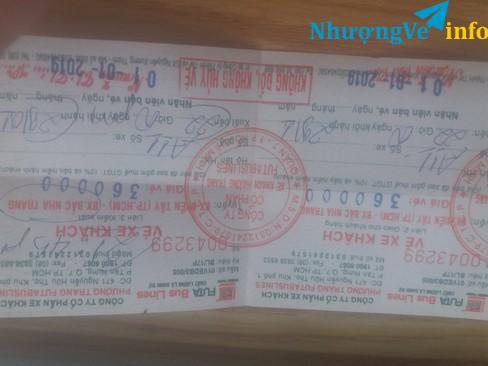 Ảnh Nhượng lại 1 vé xe Sài Gòn- Nha Trang 22 giờ ngày 29/1
