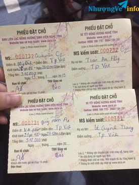 Ảnh 1 vé xe giường nằm về Vinh tối nay 31/1