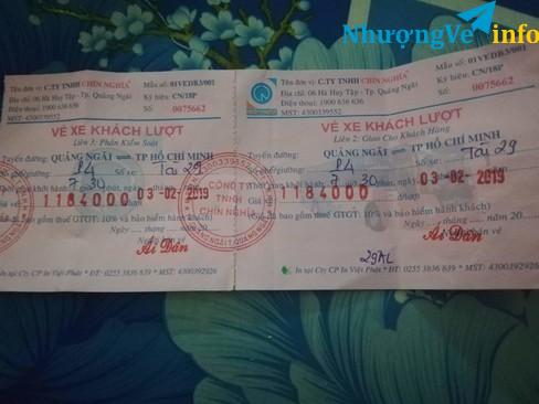 Ảnh Nhượng lại vé xe hcm-quảng ngãi