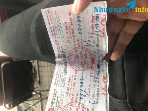 Ảnh Nhượng lại vé xe SG-Cà mau (29AL)