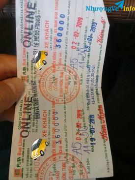 Ảnh Vé xe Phương Trang . SG - NT 11h30 ngày 28 al ( 2/2/2019)