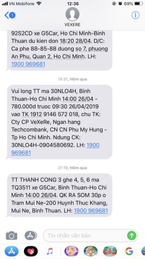 Ảnh MÌNH CẦN BÁN LẠI 3 VÉ XE LIMOUSIN CỦA NHÀ XE G5CAR ĐI TỪ MŨI NÉ VỀ SÀI GÒN LÚC 14H NGÀY 26/4