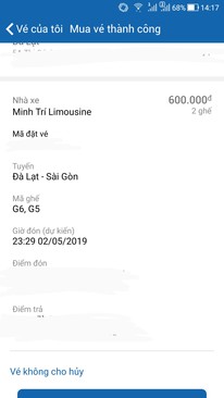 Ảnh Bán lại 2 vé ĐL - HCM 00:00 3/05