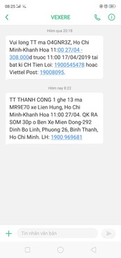 Ảnh Nhượng lại vé xe sài gòn_ nhà trang ngày 27/4/2019