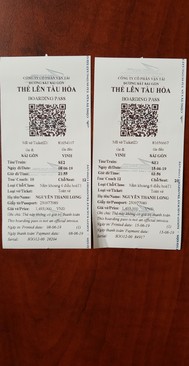 Ảnh Cuống Vé Tàu, Cuống Vé Máy Bay