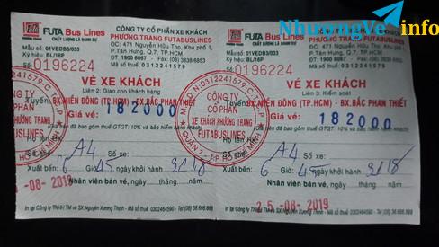 Ảnh Vé xe SÀI GÒN-PHAN THIẾT