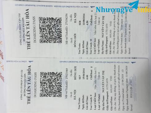 Ảnh Bán cuống vé máy bay, vé tàu xe thanh toán