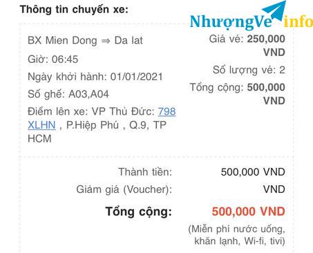 Ảnh Vé xe Phương Trang Hồ Chí Minh - Đà Lạt