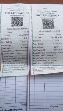 Ảnh Dịch vụ cuống vé máy bay , vé tàu xe thanh toán