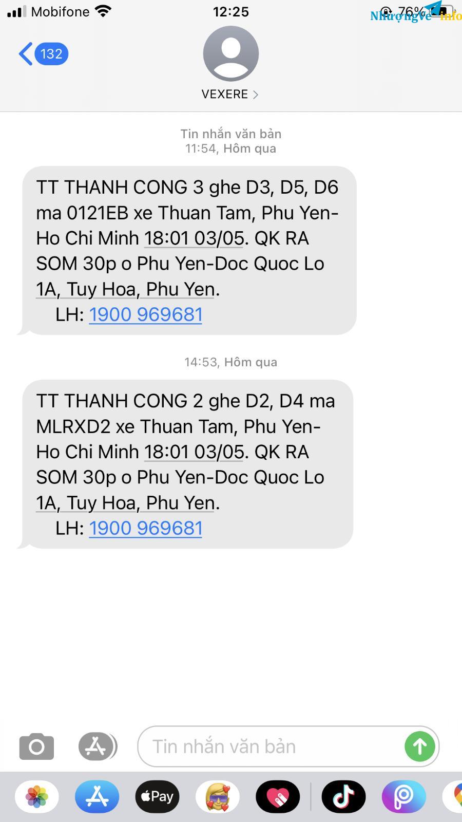 Ảnh Cần pass rẻ lại 5 vé giường nằm từ Phú Yên Tuy Hoà vào Sài Gòn