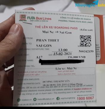 Ảnh Cần nhượng lại 4 vé giường nằm Mũi Né - SG M4 tết